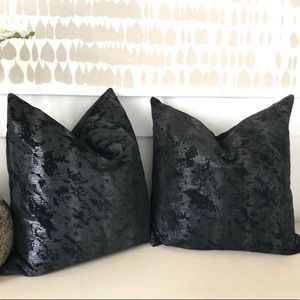 Z Gallerie Black Animal Print Throw Pillows